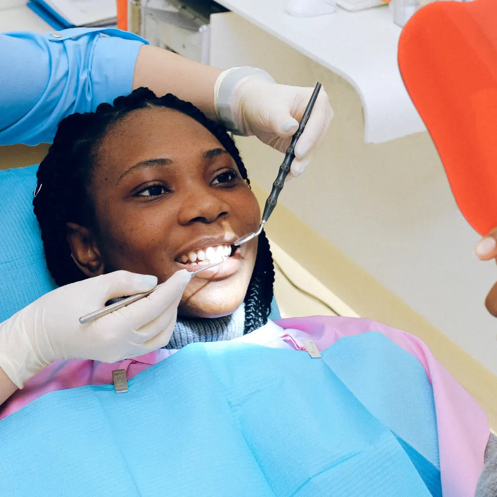 woman getting dental work